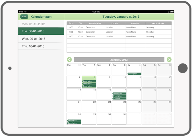Function Agenda - Adante E-meeting app