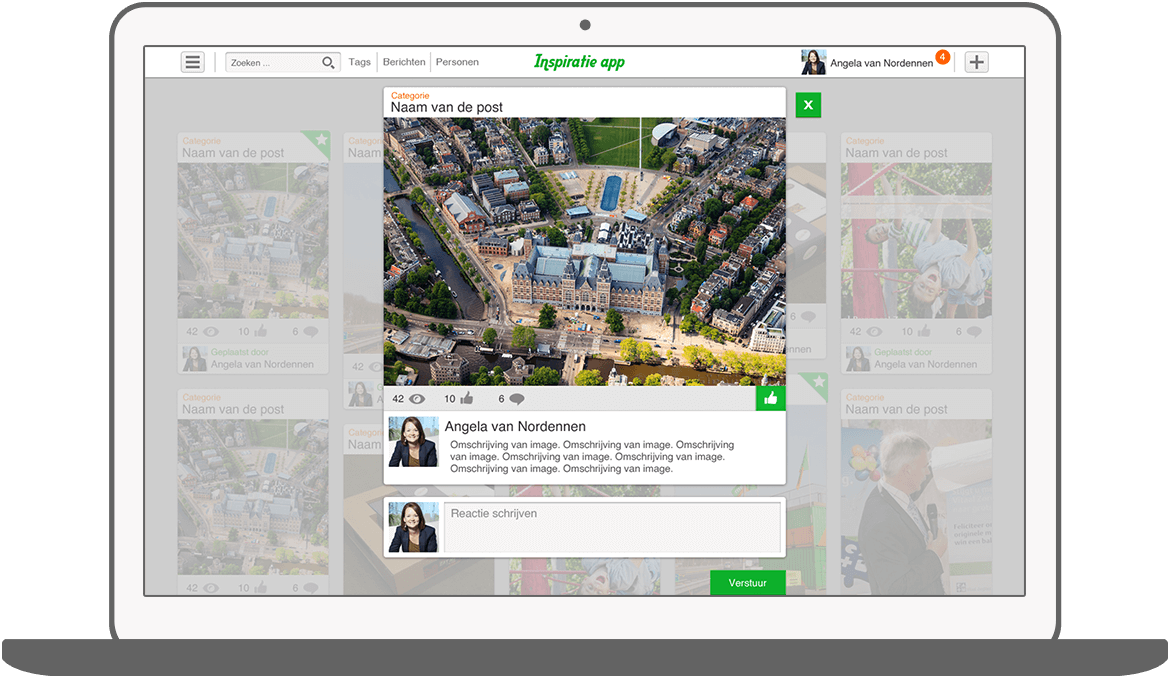 Function Reageren en liken - BAM Inspiratie oplossing