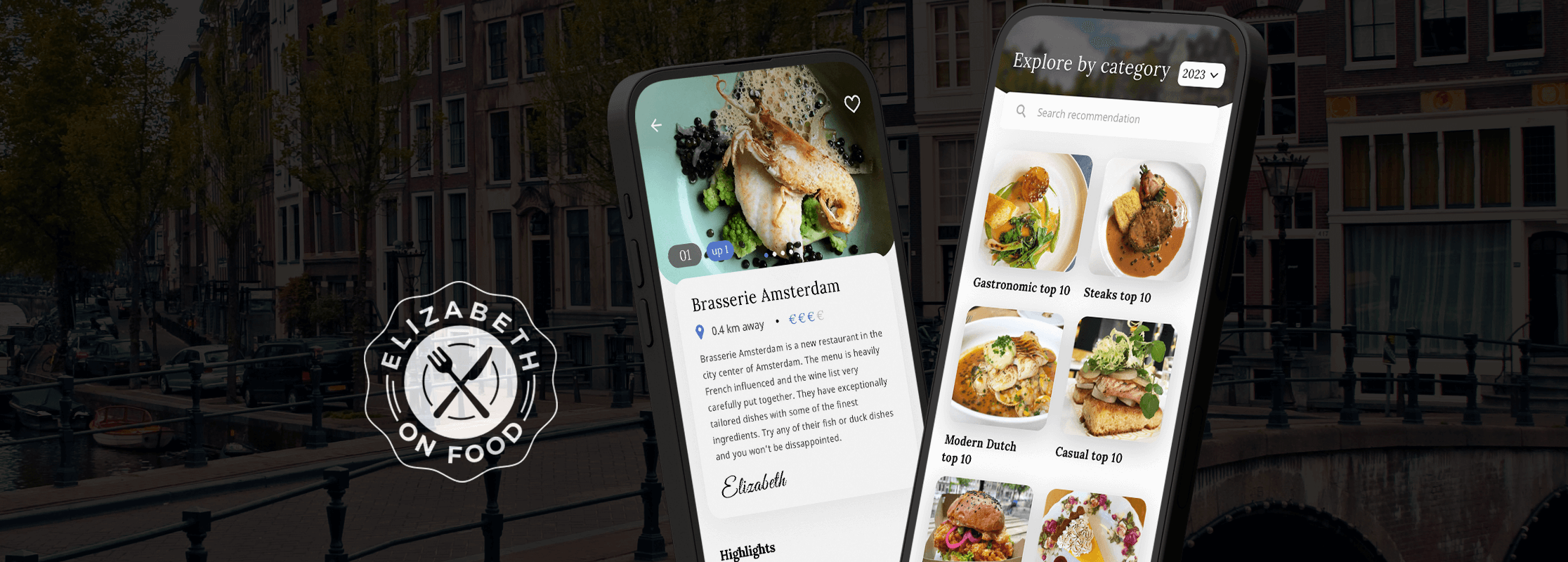 Elizabeth on Food: een luxe high-end app voor de beste restaurants in Amsterdam
