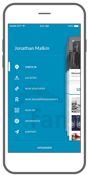 Function Attractive profile - Fanly loyalty app