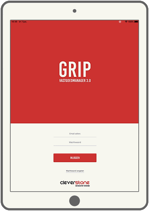 Function Log in - GRIP vastgoed manager app