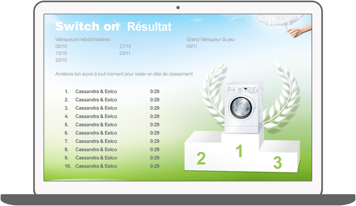 Function High score - Persil Facebook game
