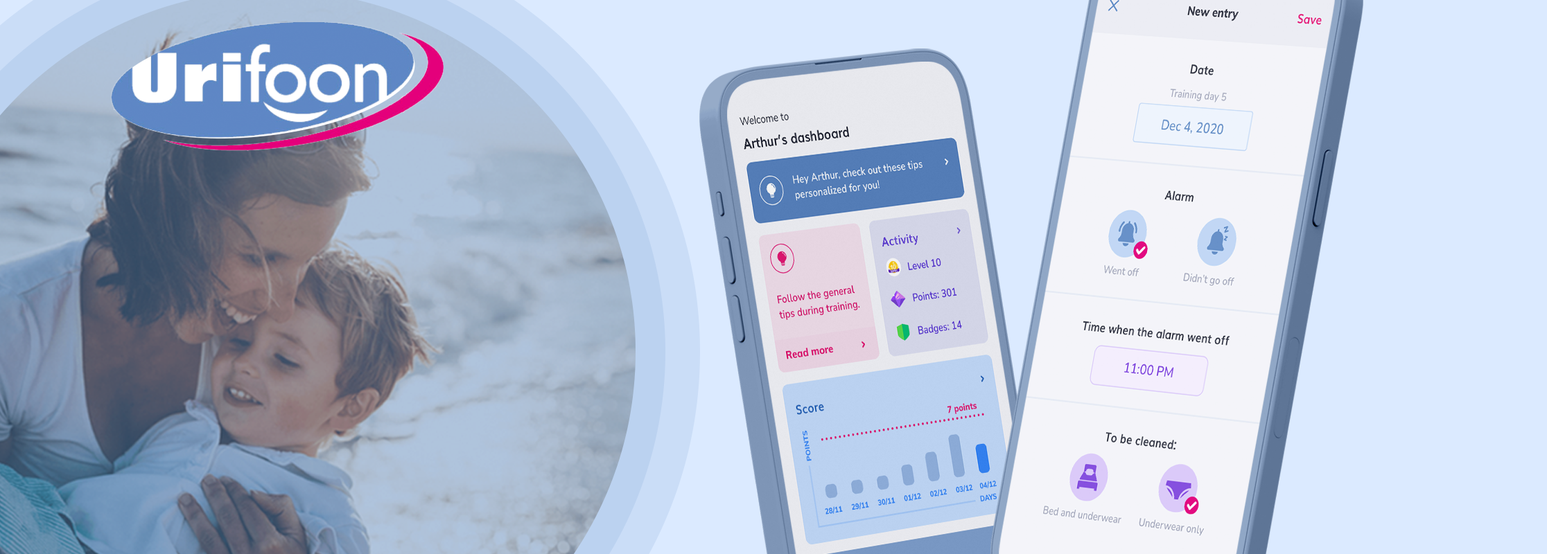 Urifoon plaswekker app