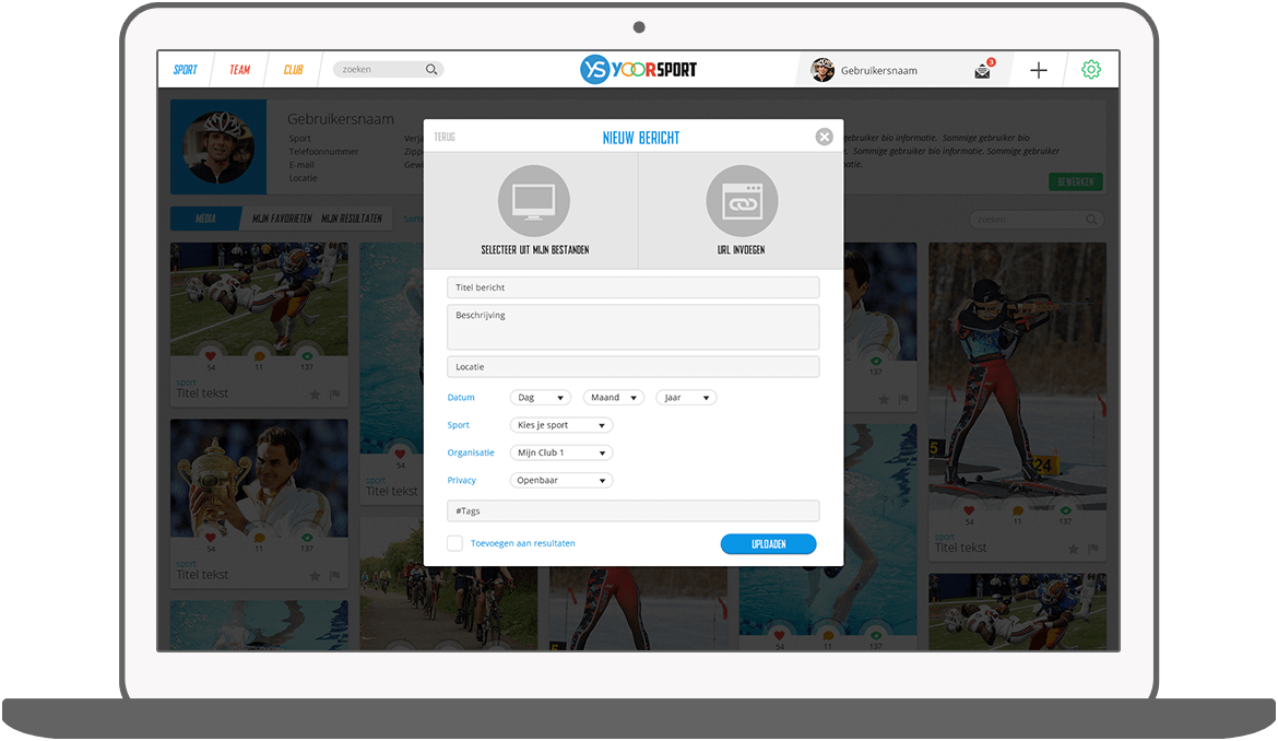 Function Uploaden - Yoorsport Website