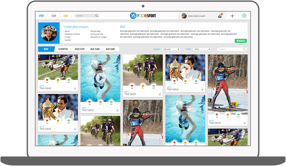 Function Profiel - Yoorsport Website