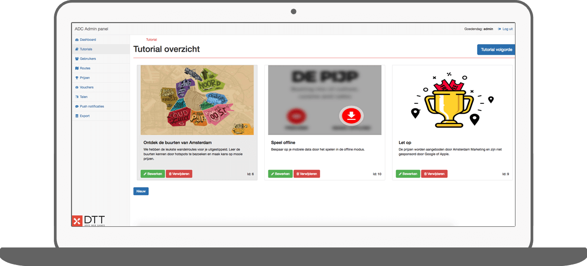 Function Tutorial overzicht - I amsterdam Maps & Routes