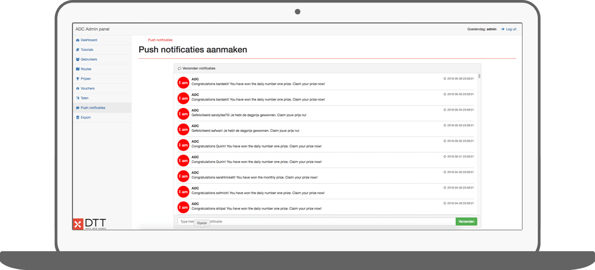 Function Push notificaties aanmaken - I amsterdam Maps & Routes