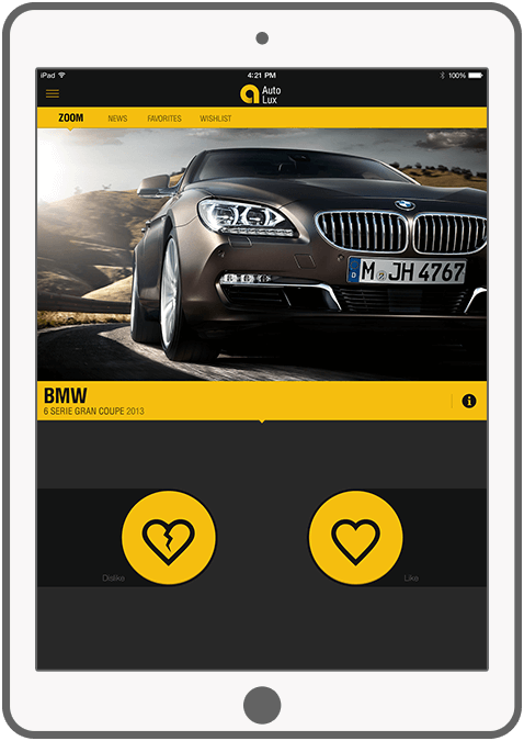 Function Like & dislike auto’s - AutoLux car portal