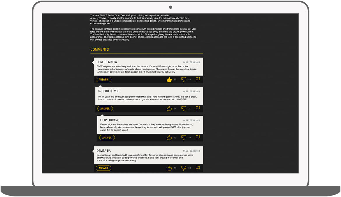 Function Rich comments (II) - AutoLux car portal