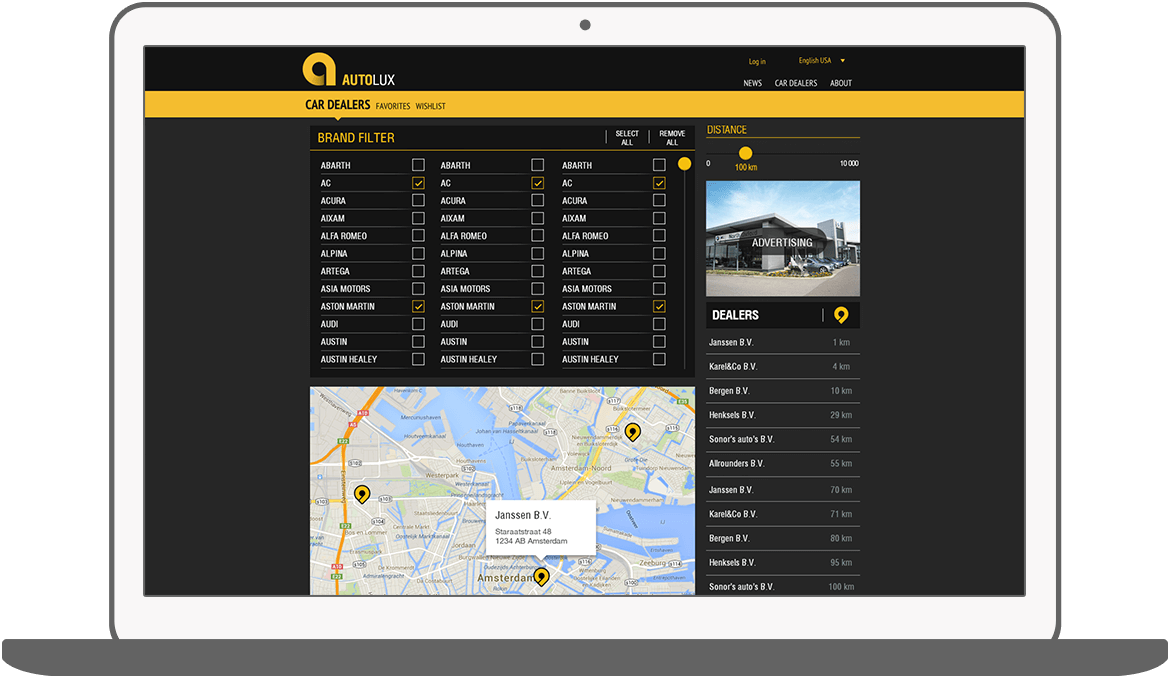 Function Sorteren en filteren - AutoLux car portal
