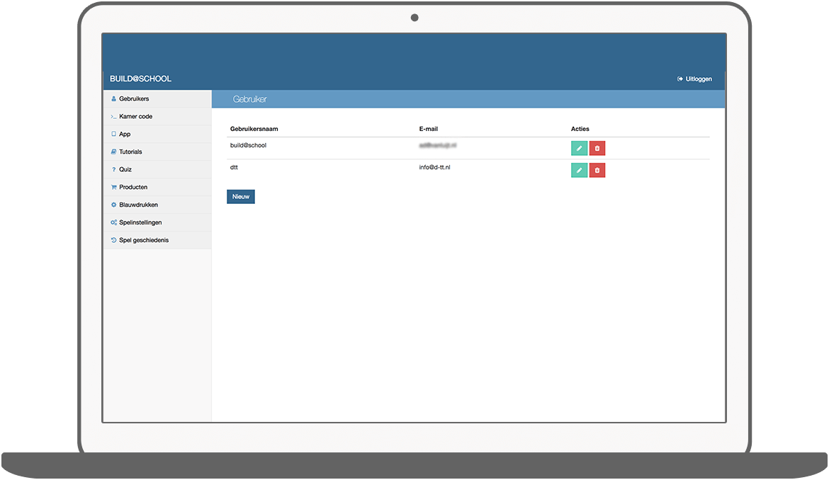 Function Gebruikers - Bouwend Nederland e-learning tool