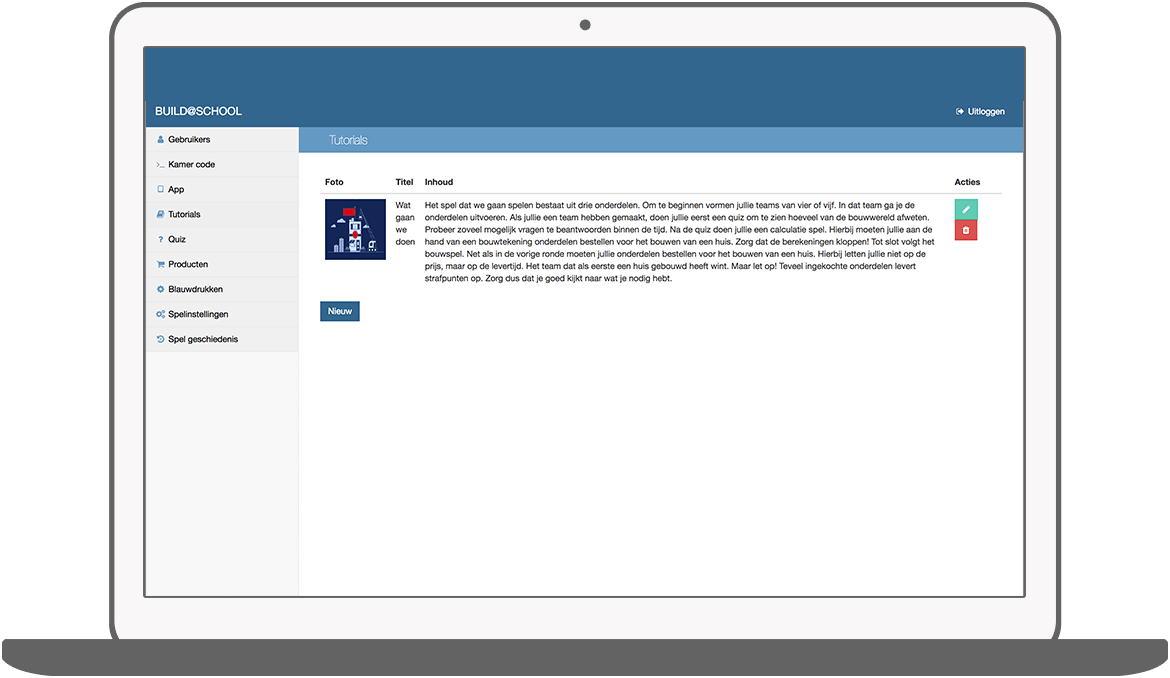 Function Tutorials  - Bouwend Nederland e-learning tool
