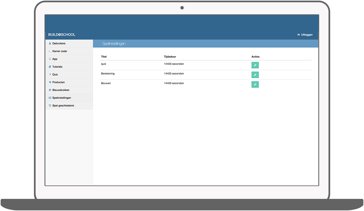 Function Spelinstellingen  - Bouwend Nederland e-learning tool