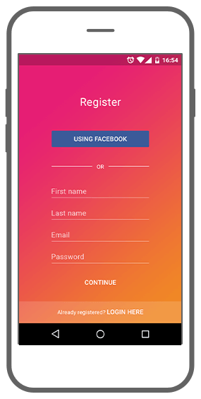 Function Registration - Capture Social Camera app