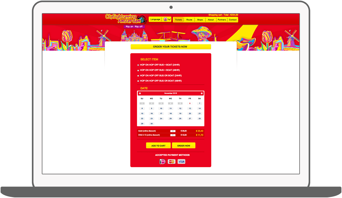 Function Tickets - Amsterdam City Sightseeing
