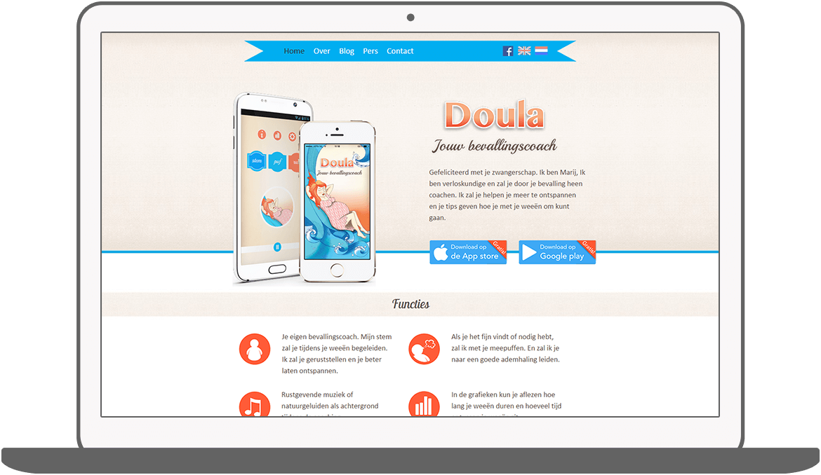 Function Responsive Website (home) - Doula Bevallingscoach