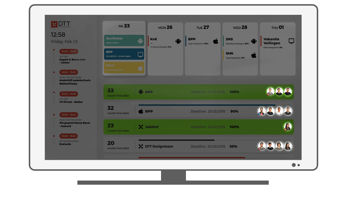 Function Projectleden en iconen - DMT: Deadline Management Tool