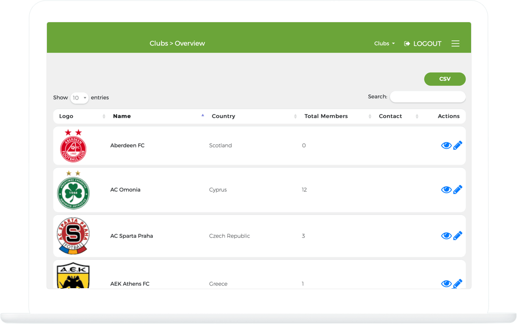 Function Clubs - Healthy Football League app