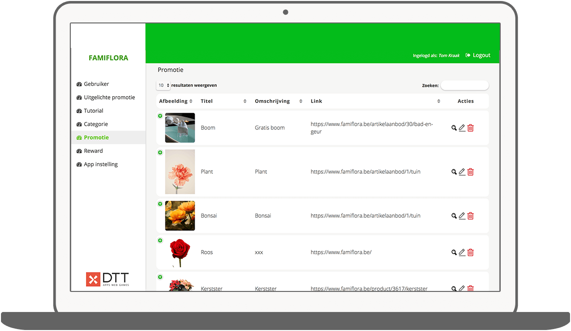 Function Promotions - Famiflora loyalty app