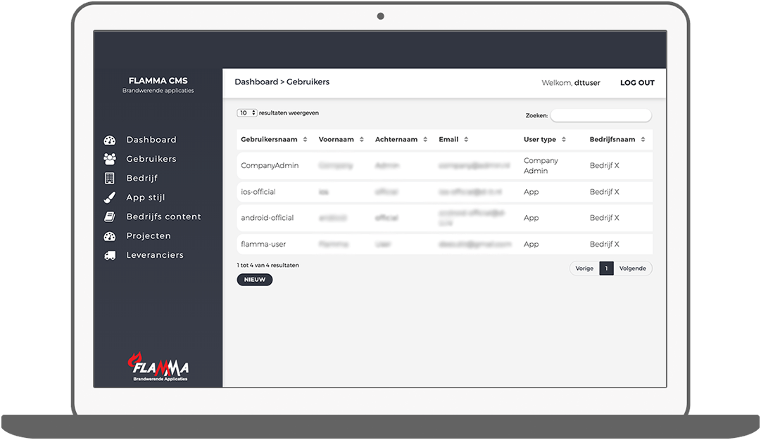 Function Users - Flamma inspection app