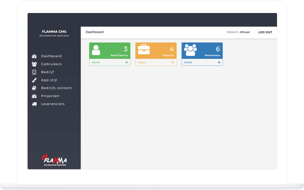 Function Dashboard - Flamma inspectie app
