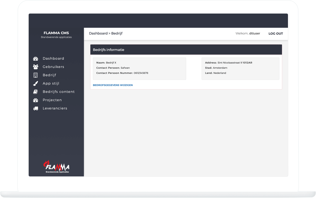 Function Bedrijf - Flamma inspectie app