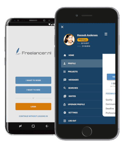 Freelancer platform app overzicht