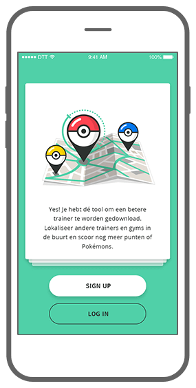 Function Sign- & log-in  - Geochat Pokémon radar
