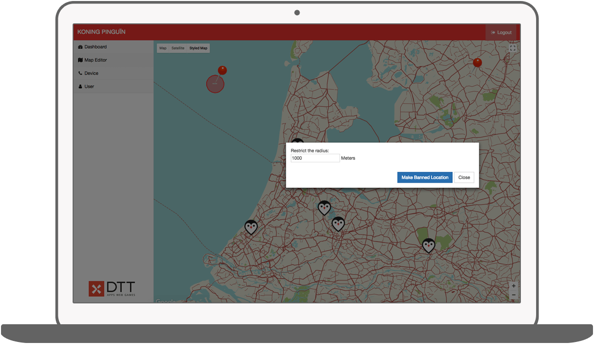 Function Radius bepalen - Koning Pinguïn - Greenpeace AR