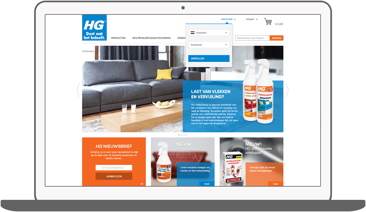 Function Multi-language - HG webshop