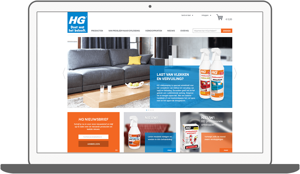 Function Sliders and promo images - HG webshop