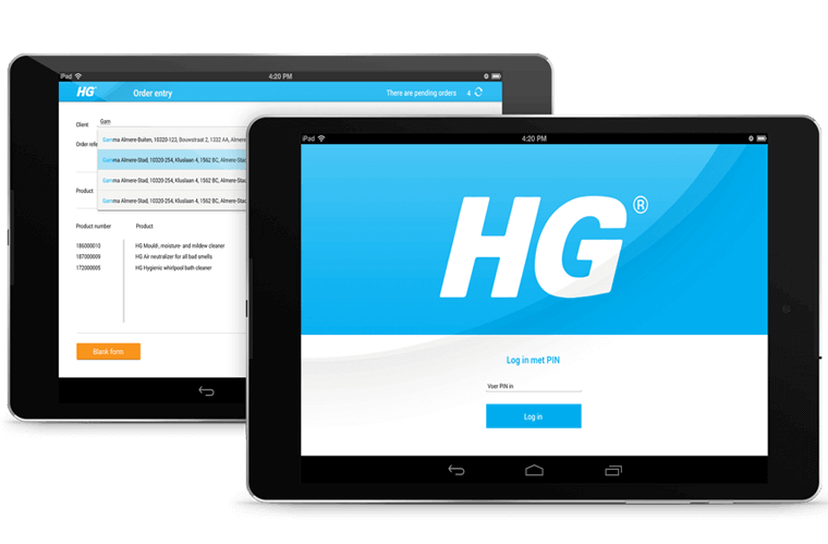 HG Order App overzicht