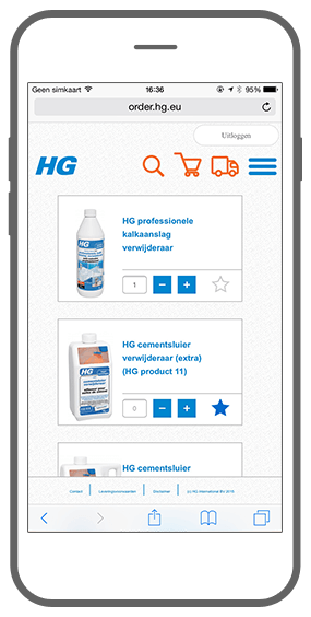 Function Place order - HG Order Portal