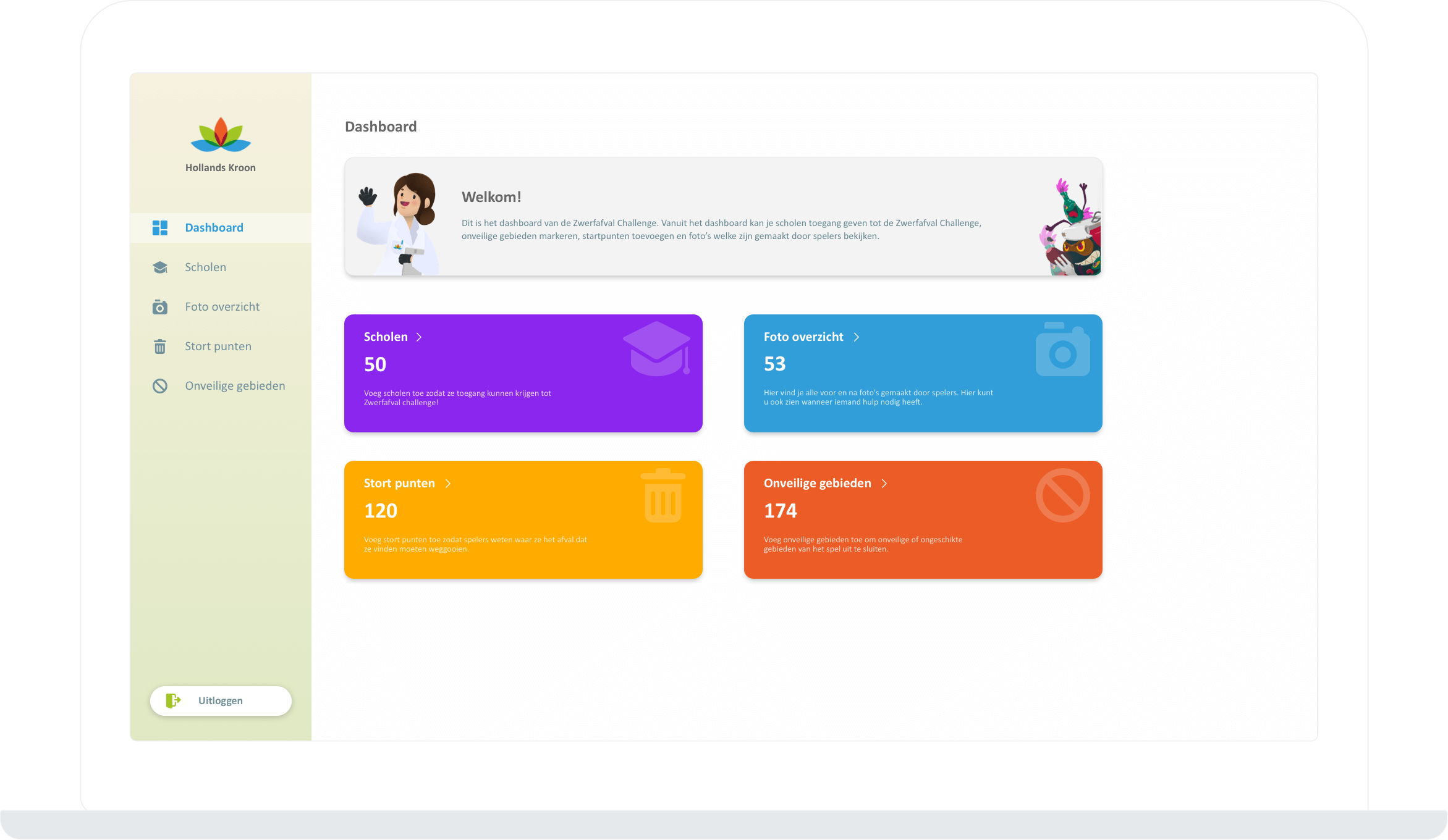 Function School admin dashboard - Operatie Z.U.I.V.E.R.