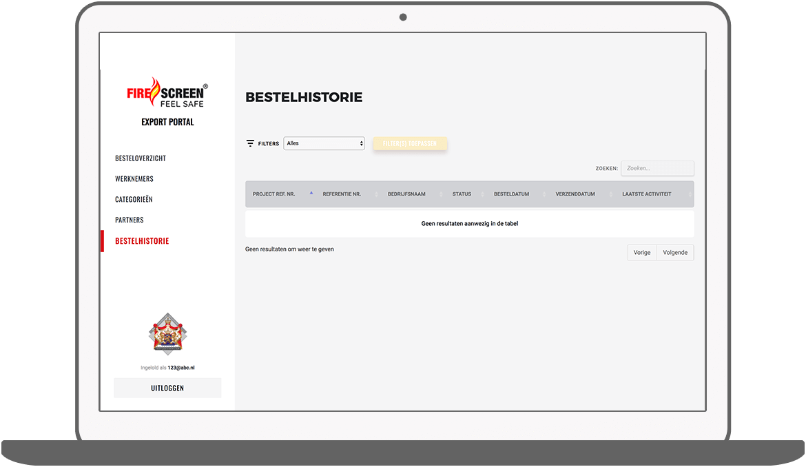 Function Order history - Hoefnagels Export Portal