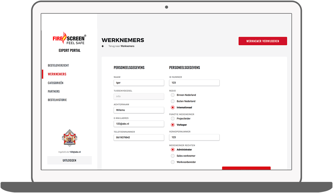 Function Employee details - Hoefnagels Export Portal
