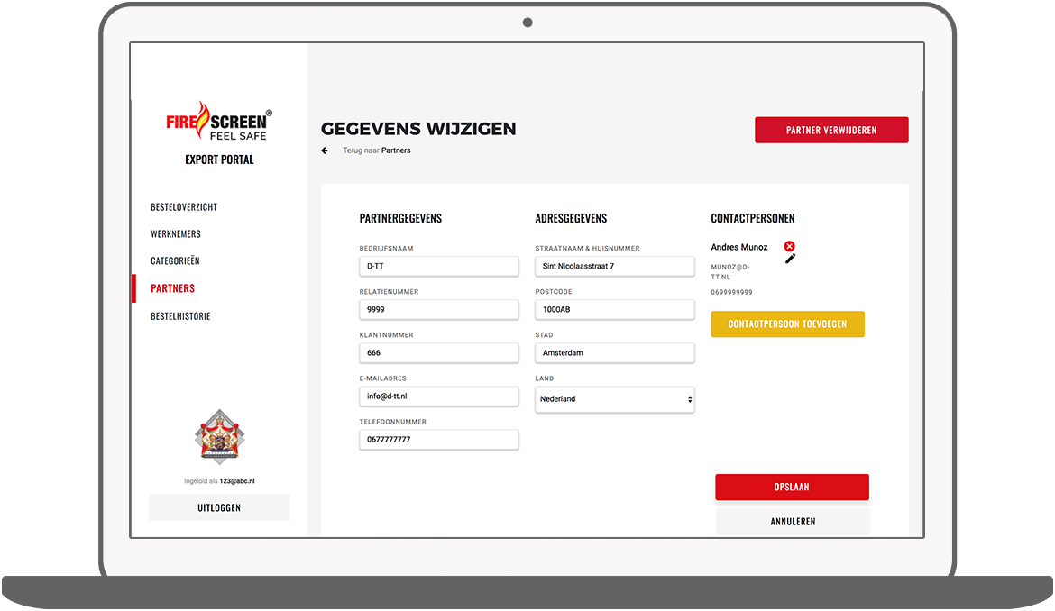 Function Partner details - Hoefnagels Export Portal