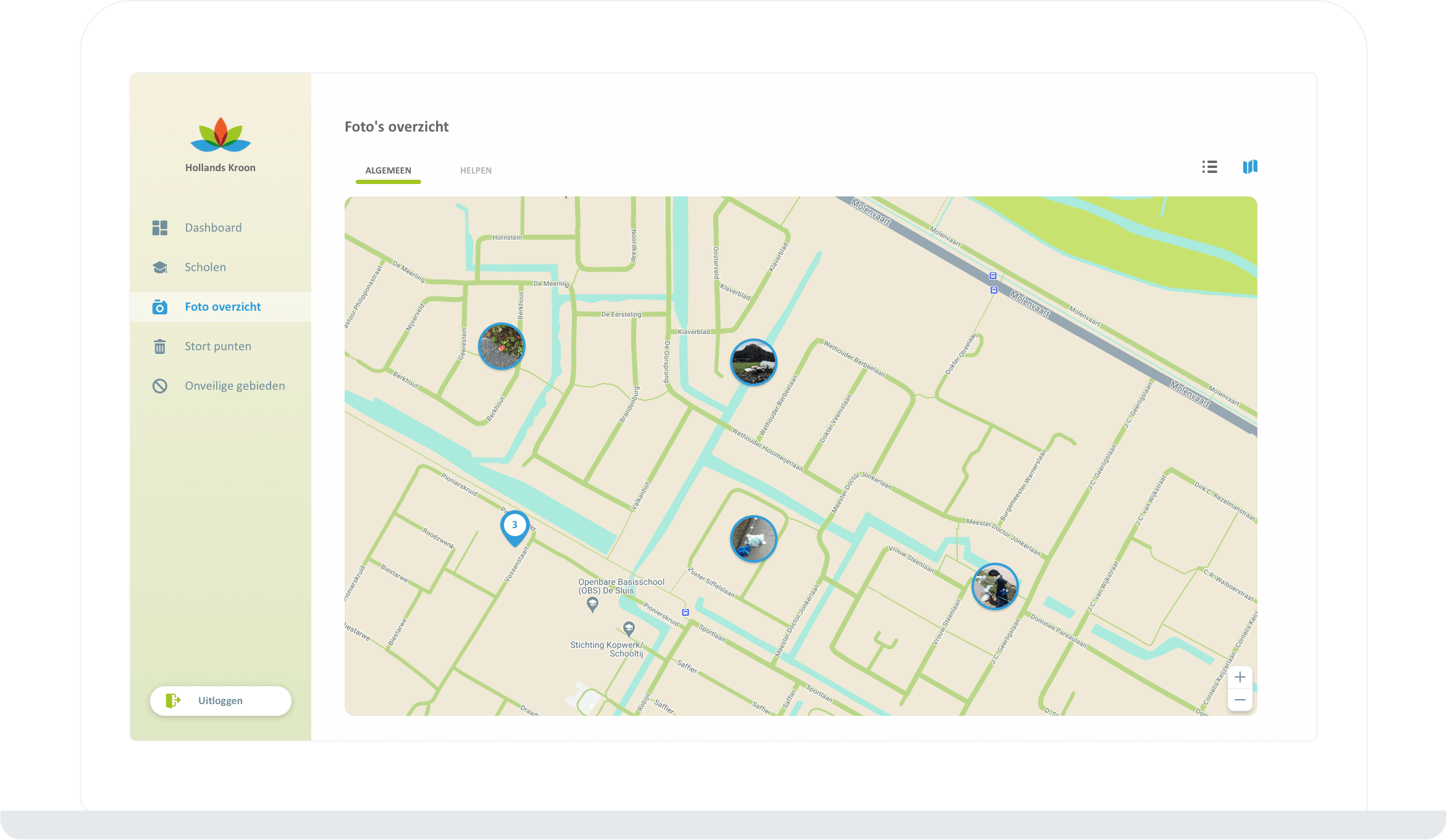 Function Foto's overzicht - Map view - Operatie Z.U.I.V.E.R.