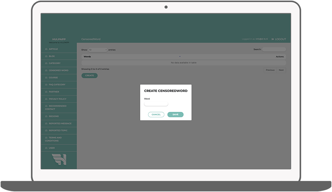 Function Censored - Hulpapp