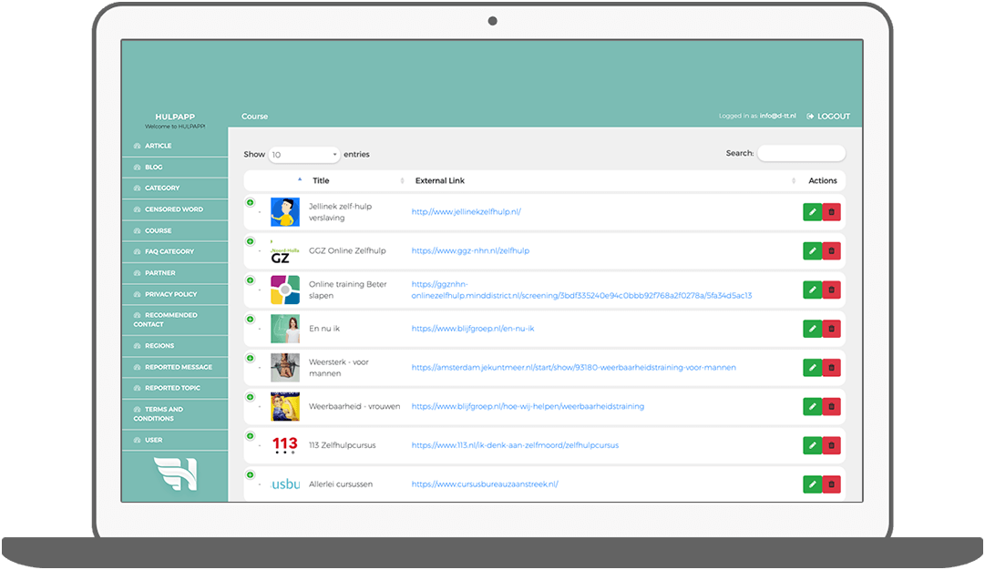 Function Courses - Hulpapp