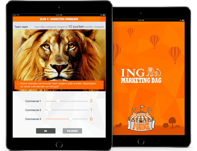 ING Marketing Day app overzicht