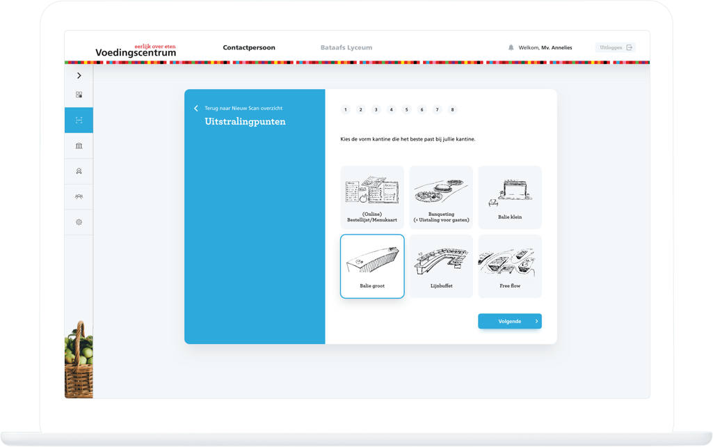 Function Uitstralingspunten  - Voedingscentrum Kantinescan