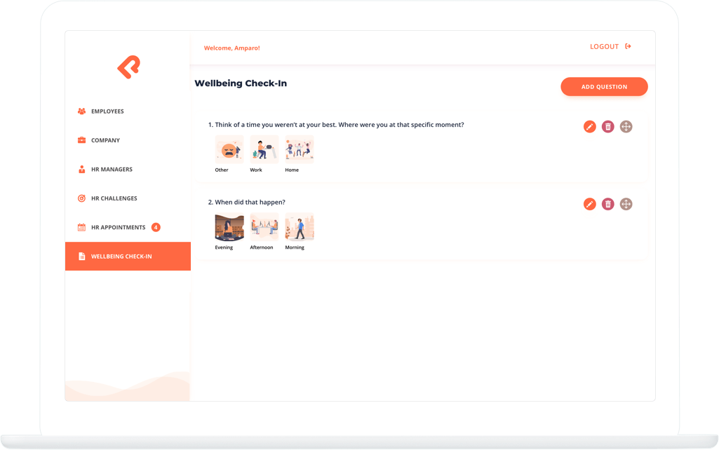 Function Wellbeing check-in - Keypath