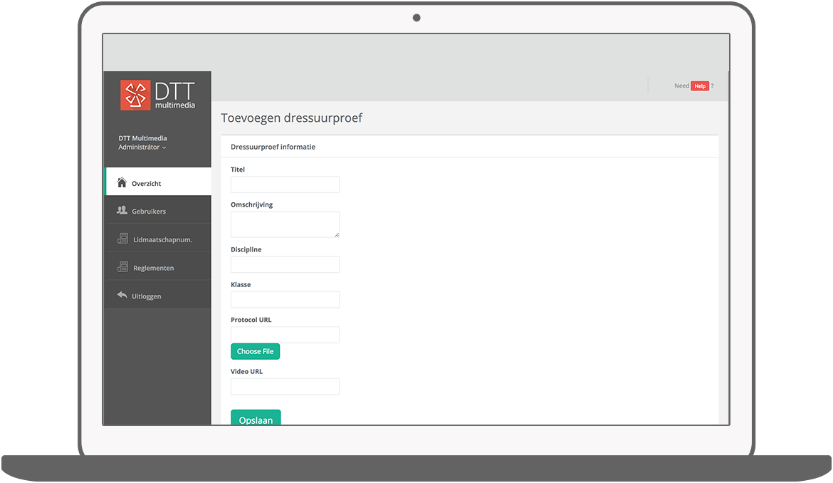 Function Dressuurproef toevoegen - KNHS dressuur- en menproeven
