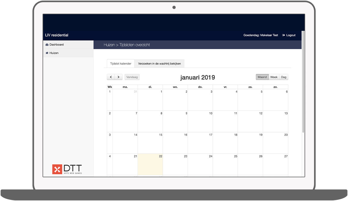 Function CMS – Time slot calendar - LIV Residential