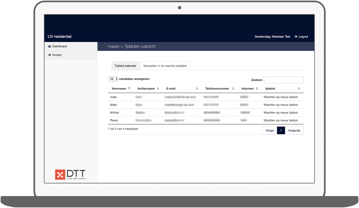 Function CMS – Time slot overview - LIV Residential