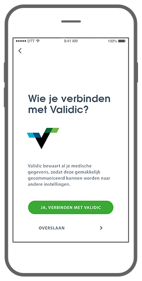 Function Connect with Validic - iProvèn eHealth app
