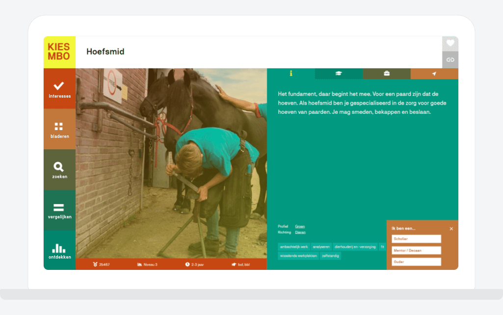 Function KiesMBO website - MBO Stad