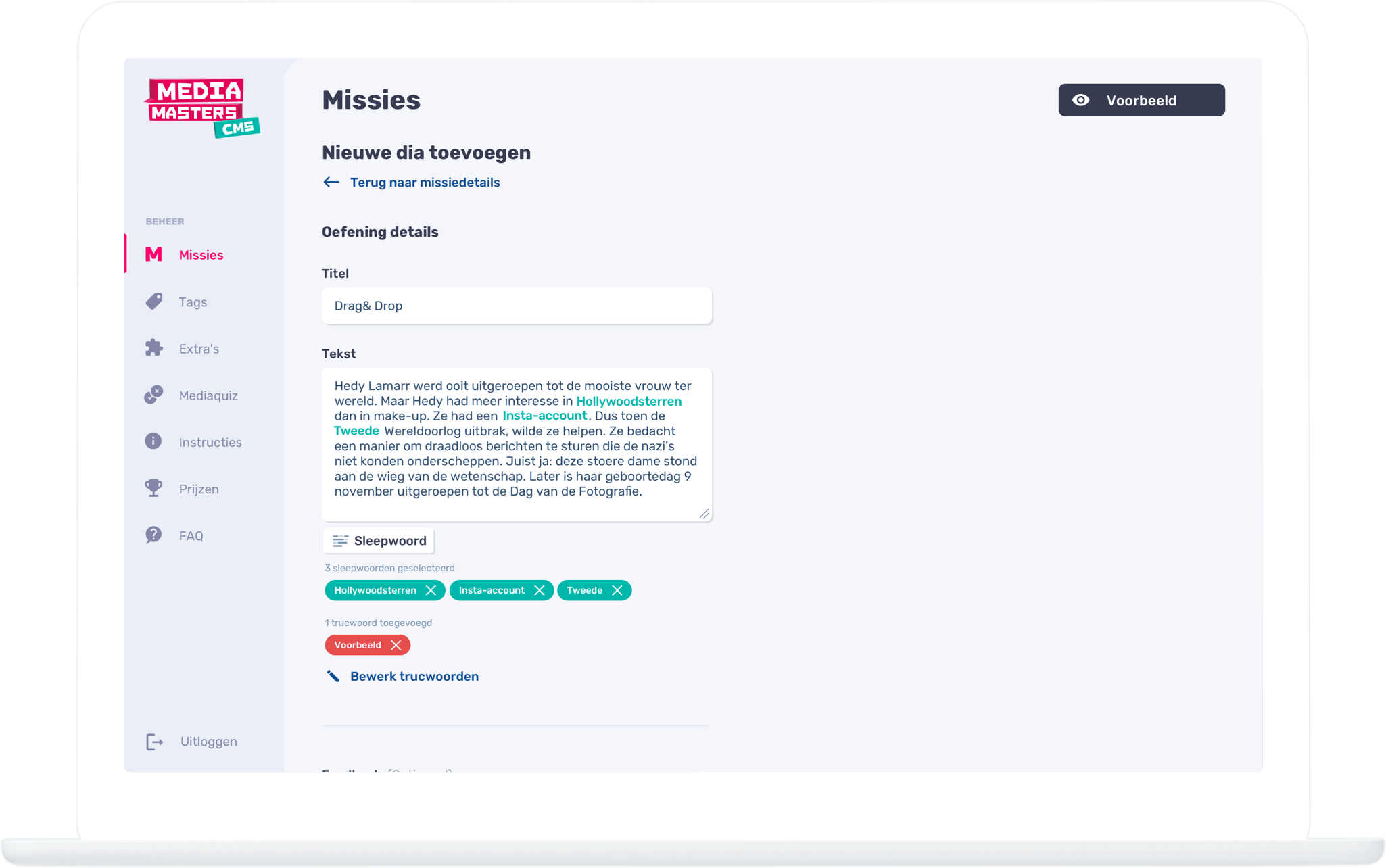 Function CMS - New slide - MediaMasters