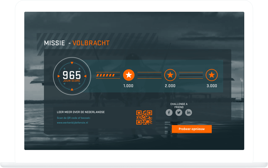 Function Missie volbracht - Luchtgevechtsleiding serious game